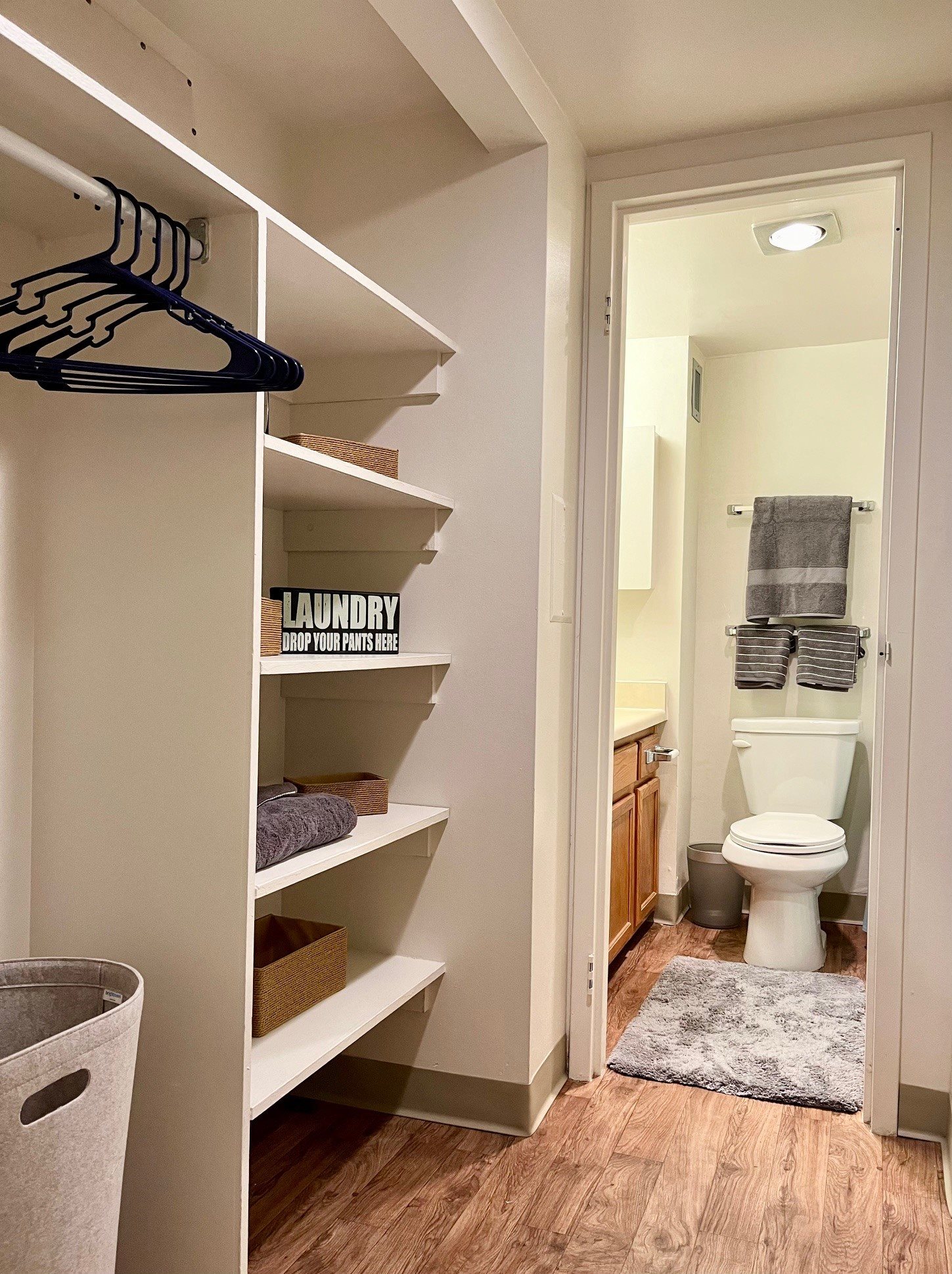 Park View Closet and Bathroom